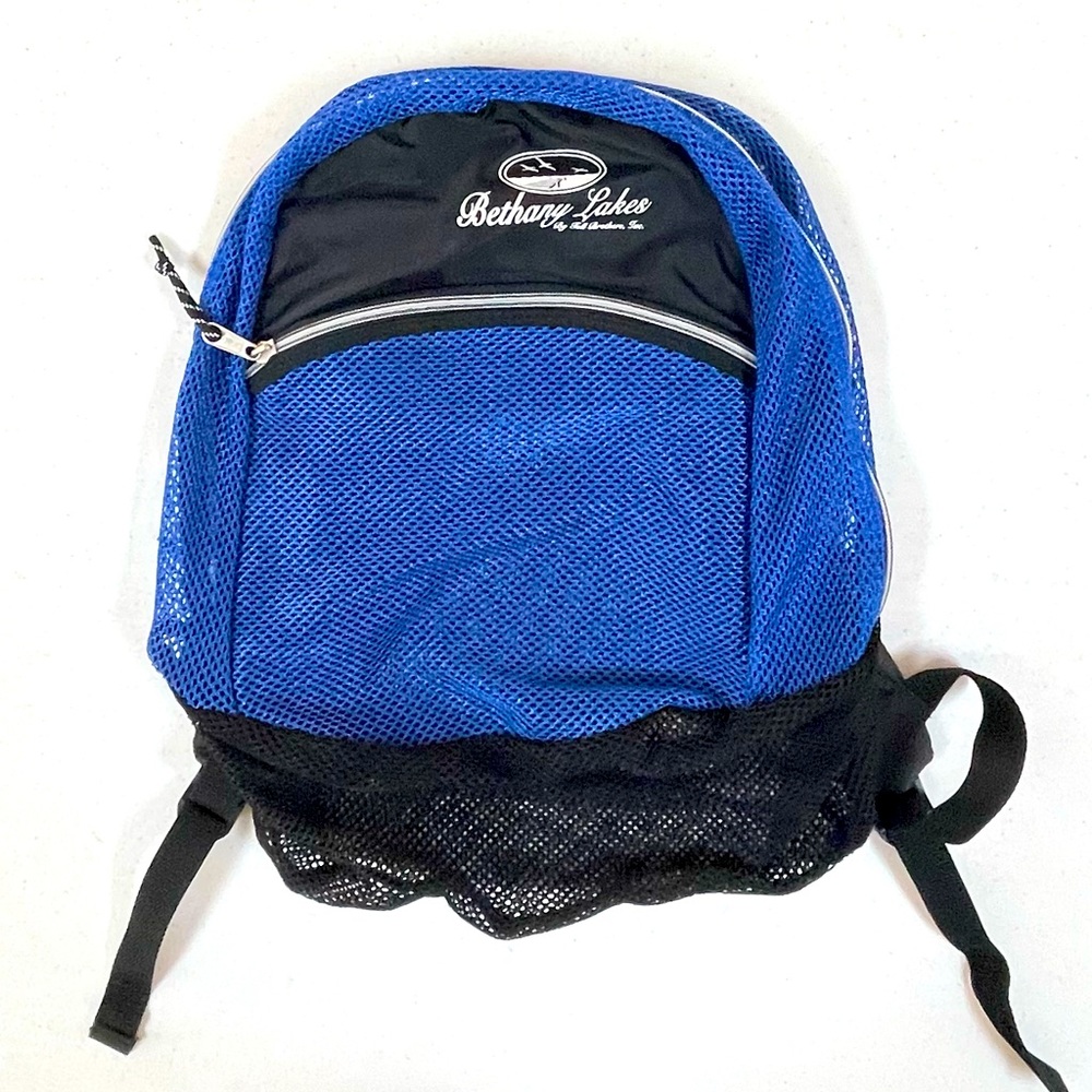 Blue & Black Lightweight Mesh Backpack
